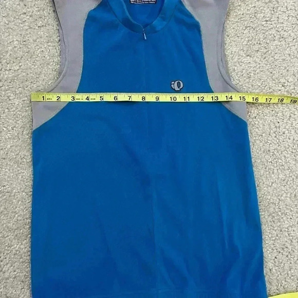 Pearl Izumi Jersey Sleeveless Shirt 1/4 Zip Size Medium Blue Cycling Biking 1803 - Picture 5 of 13